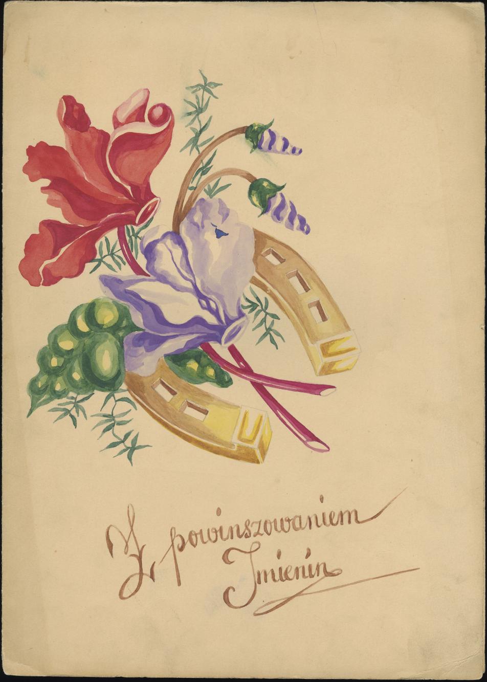 Laurka z powinszowaniem imienin