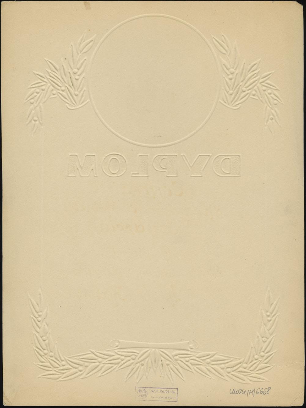 Dyplom za III miejsce (912 pkt.) w punktacji zespołowej dla KTW Kalisz