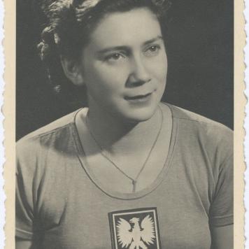 Fotografia portretowa: zawodniczka Irena Kocul (Kocur?)