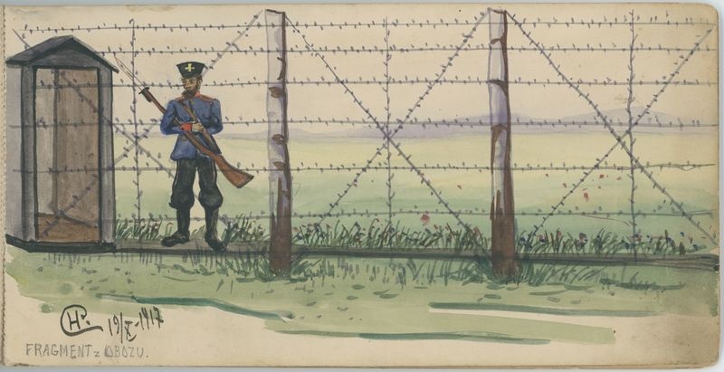 Album rysunkowy z obozu jenieckiego w Szczypiornie