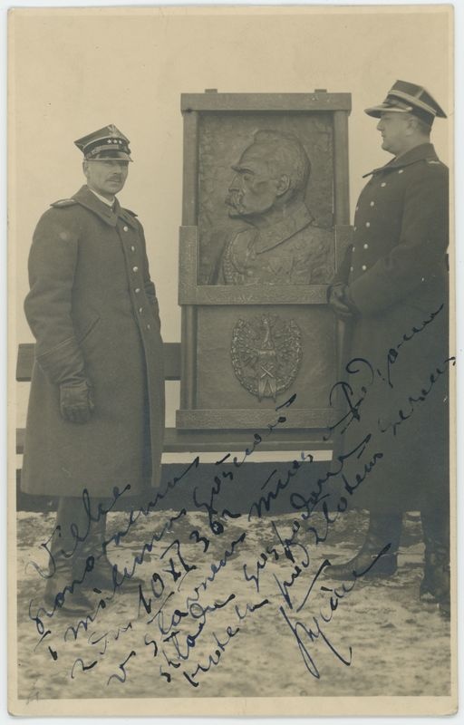 Prezydent Kalisza Mieczysław Szarras z niezidentyfikowanym generałem