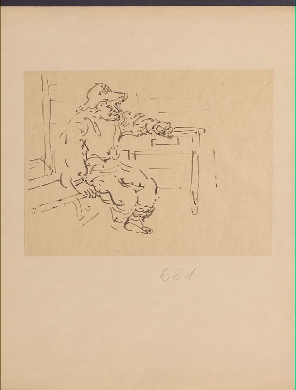 Siedzący mężczyzna