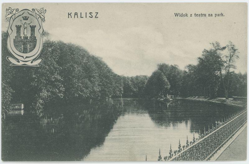 Widok z teatru na park, Kalisz