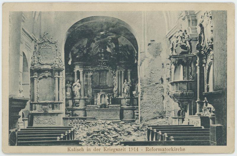 Kalisch in der Kriegszeit 1914 - Reformatorkirche, Kalisz