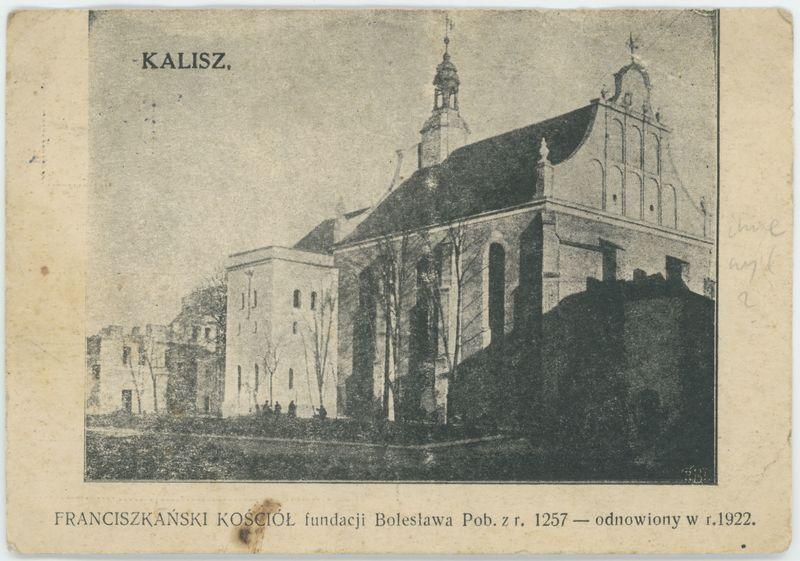 Franciszkański kościół fundacji Bolesława Pob. z r. 1257 -odnowiony w r. 1922, Kalisz