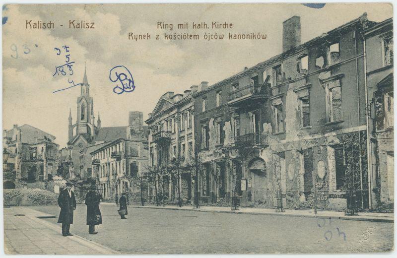 Ring mit kath. Kirche, Rynek z kościołem ojców kanoników, Kalisch - Kalisz 