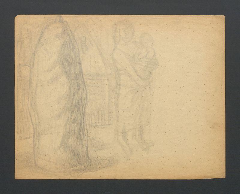 Kobieta z dzieckiem; Narzędzia w ziemi