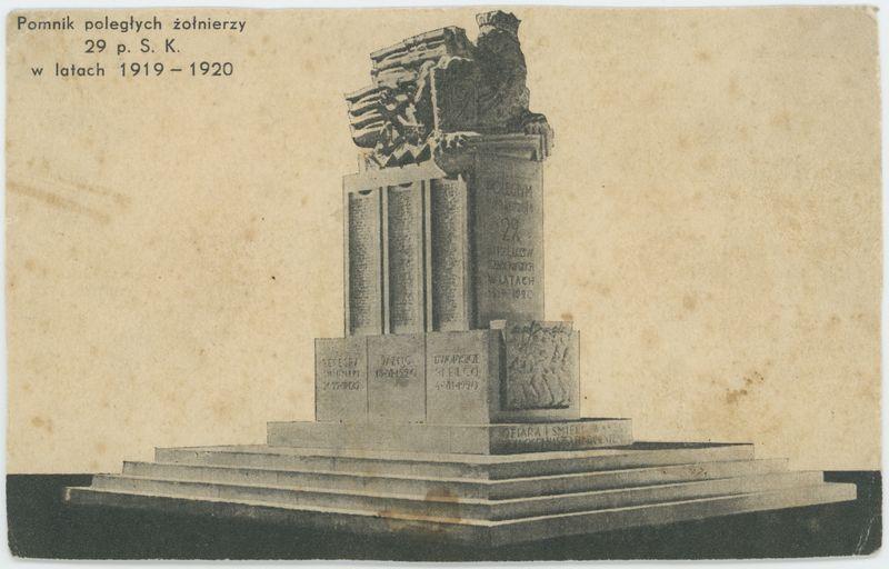 Pomnik poległych żołnierzy 29 p. S.K. w latach 1919-1920, Kalisz