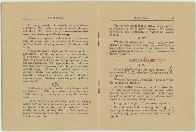 Statut Korporacji Młynarzy w Koźminku