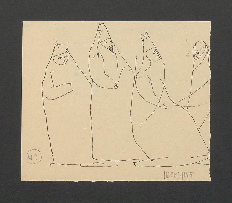 Ilustracja do inscenizacji Bertolda Brechta (?)