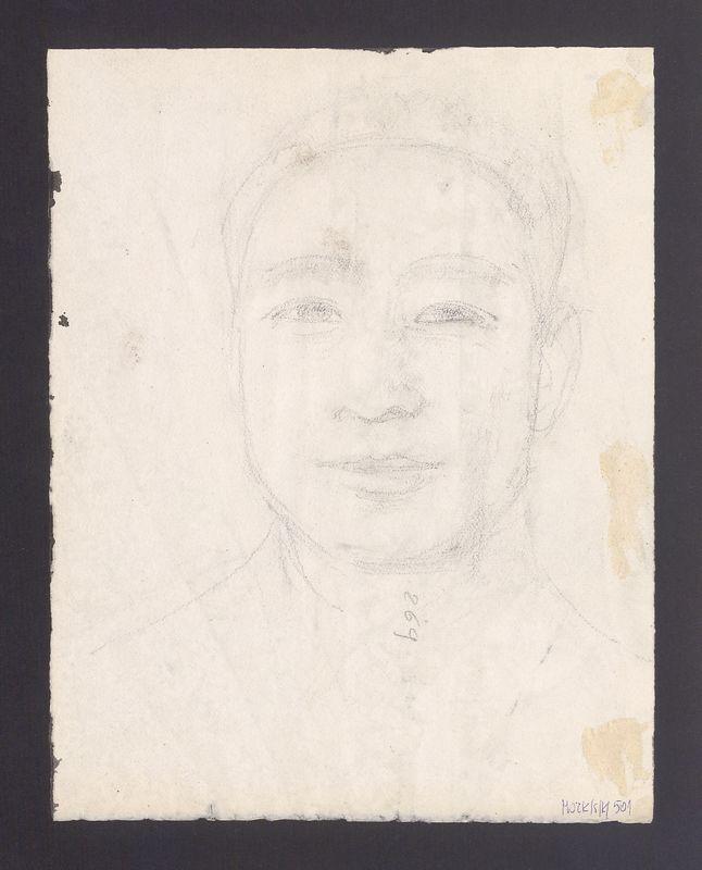 Pejzaż; portret mężczyzny