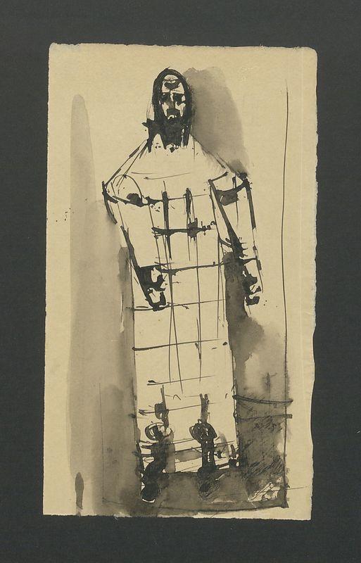 Ilustracja do inscenizacji Bertolda Brechta (?)