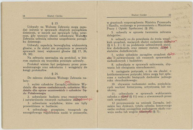 Statut Korporacji Młynarzy w Koźminku