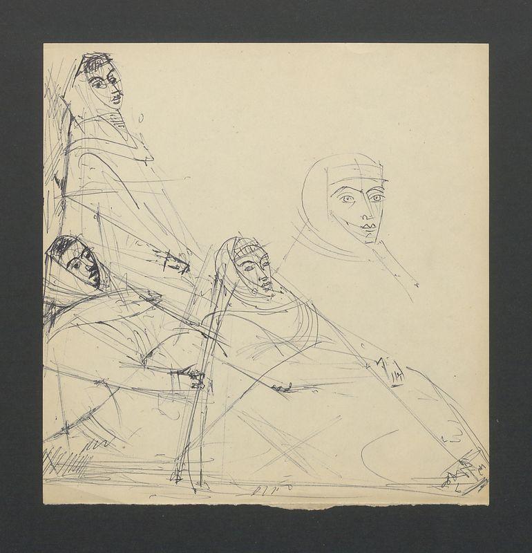 Szkic czterech postaci