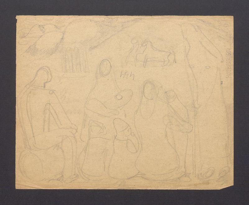 Kobieta z dzieckiem; Posiłek na polu