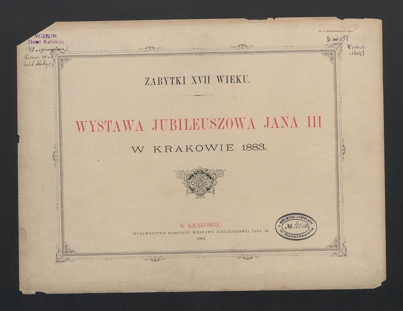 Wystawa Jubileuszowa Jana III w Krakowie 1883