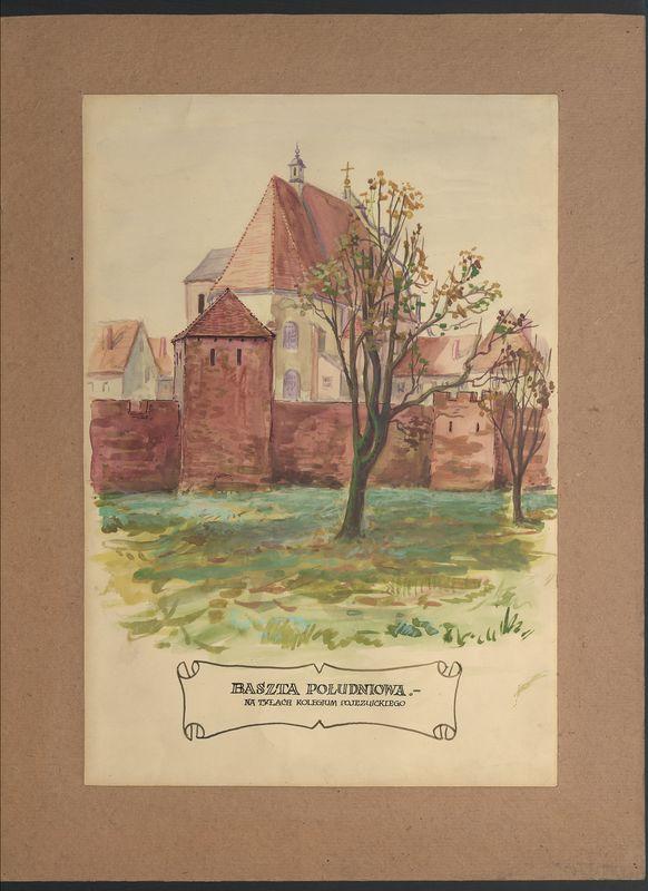 Baszta południowa na tyłach kolegium pojezuickiego w Kaliszu (próba rekonstrukcji)