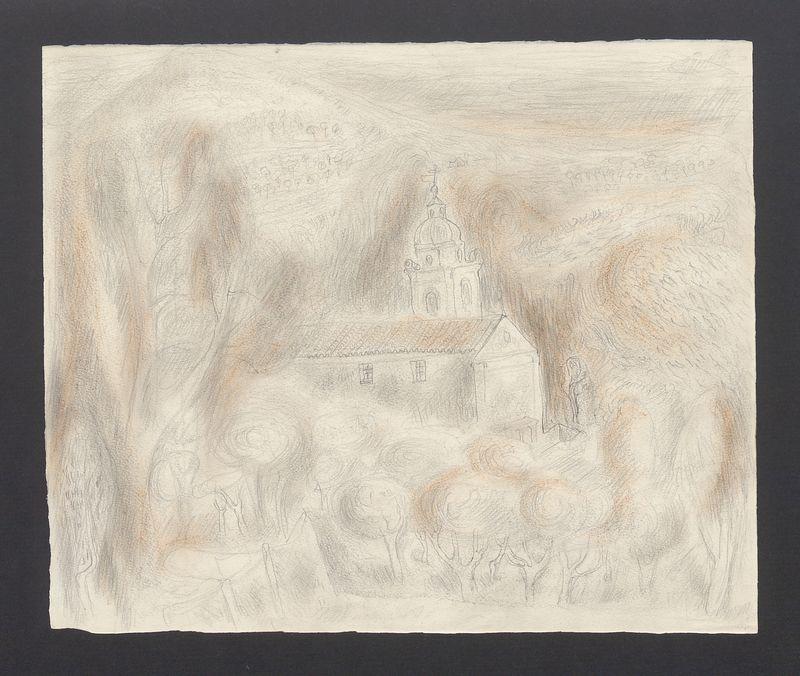 Pejzaż z kościołem