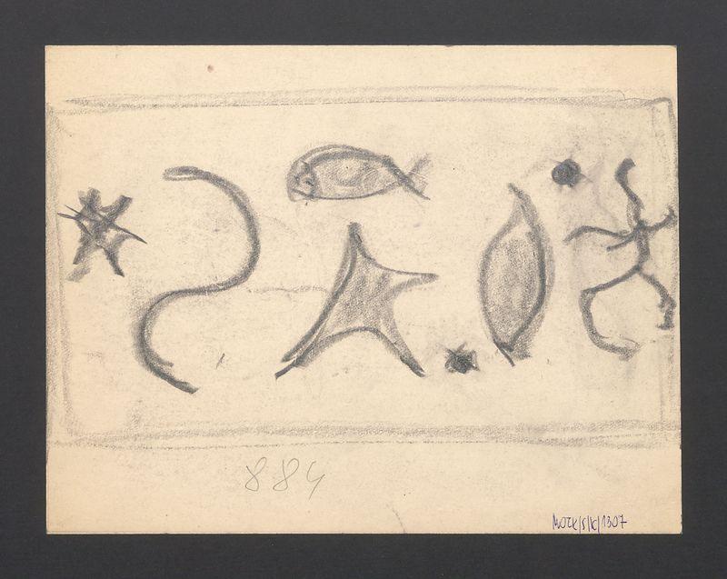 Szkice łodzi i motywów morskich 