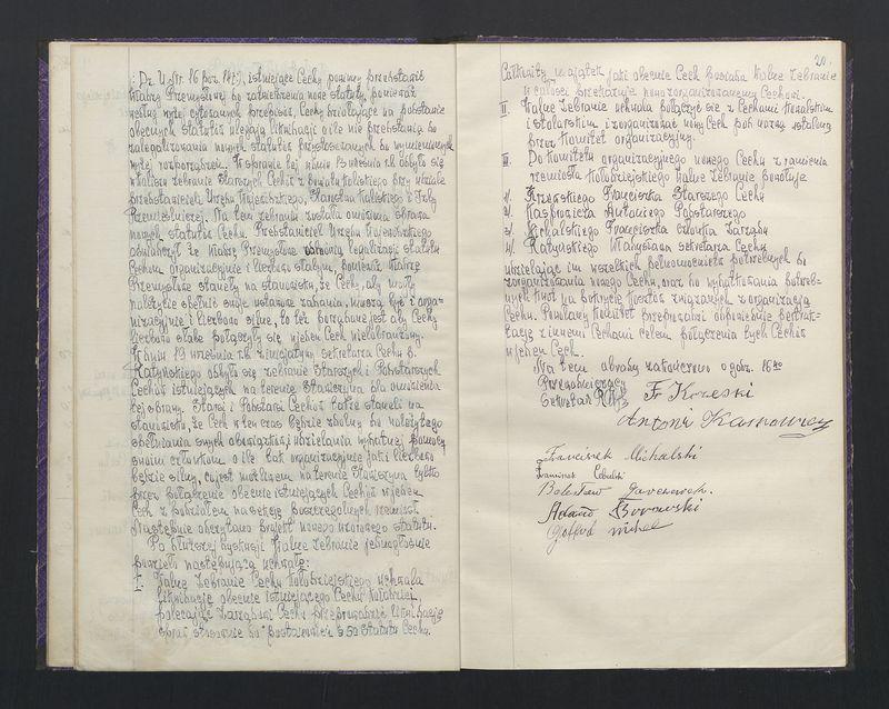 Księga protokołów ogólnego zebrania Cechu Stelmachowskiego w Stawiszynie