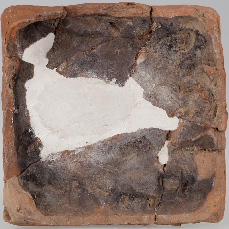 Kafel z trytonem grającym na rogu i szałamai