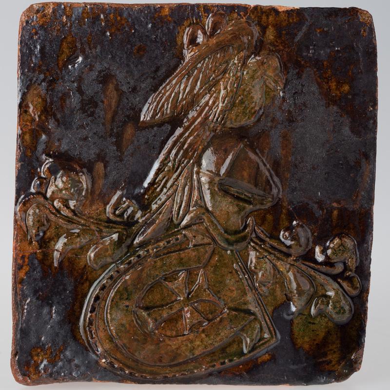 Kafel z herbem Jastrzębiec