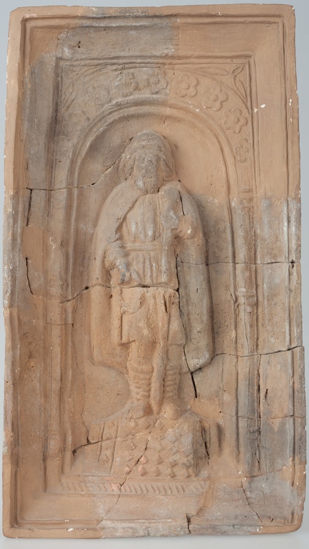 Kafel z wyobrażeniem pielgrzyma