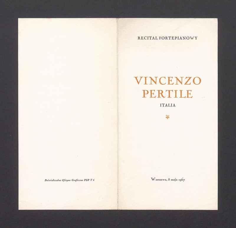 Zaproszenie na recital Vincenzo Pertile