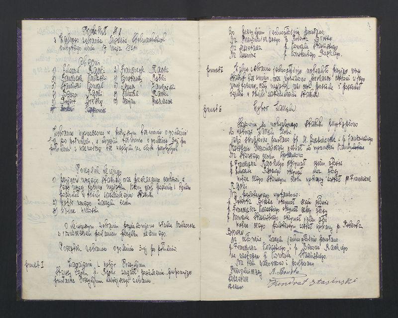 Księga protokołów ogólnego zebrania Cechu Stelmachowskiego w Stawiszynie