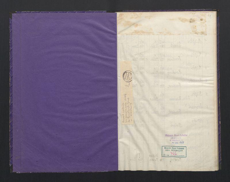 Księga wyzwolin mistrzów i czeladników cechu Stelmachowskiego w Stawiszynie