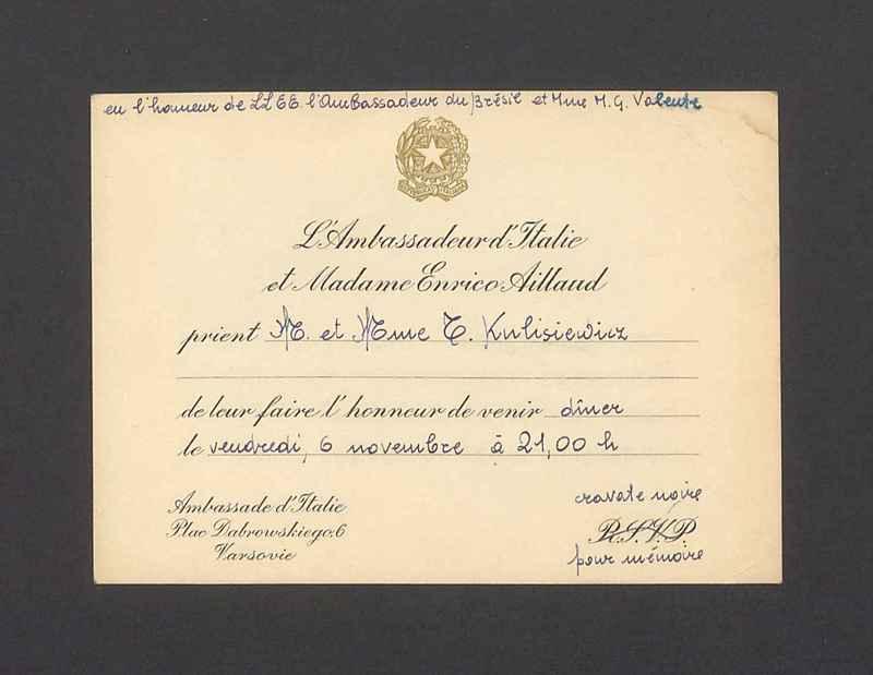 L'Ambassadeur d'Italie et Madame Enrico Aillaud