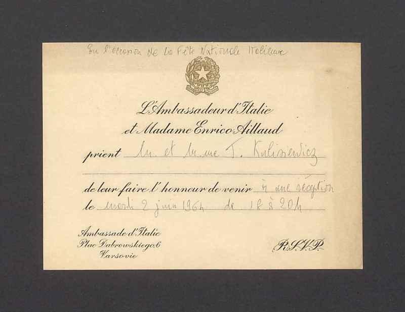 L'Ambassadeur d'Italie et Madame Enrico Aillaud