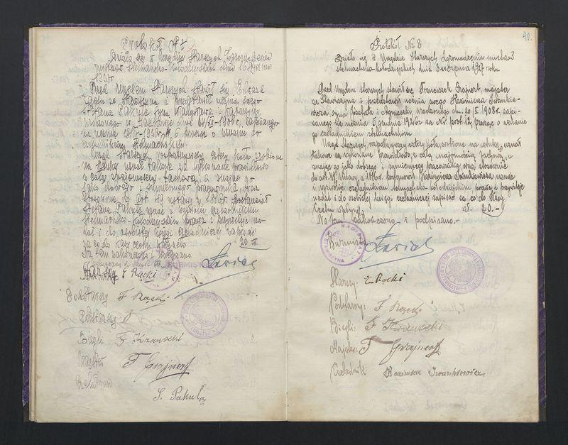 Księga wyzwolin mistrzów i czeladników cechu Stelmachowskiego w Stawiszynie