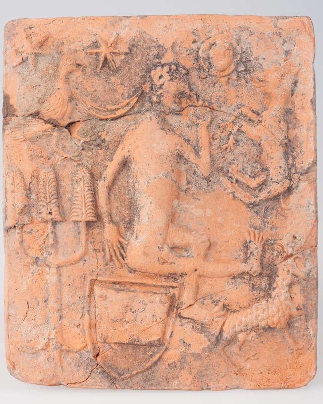 Kafel z wyobrażeniem Adama nazywającego stworzenia w Raju