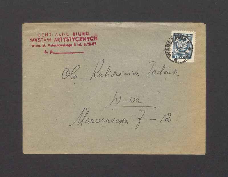 Koperta, nad. Centralne Biuro Wystaw Artystycznych