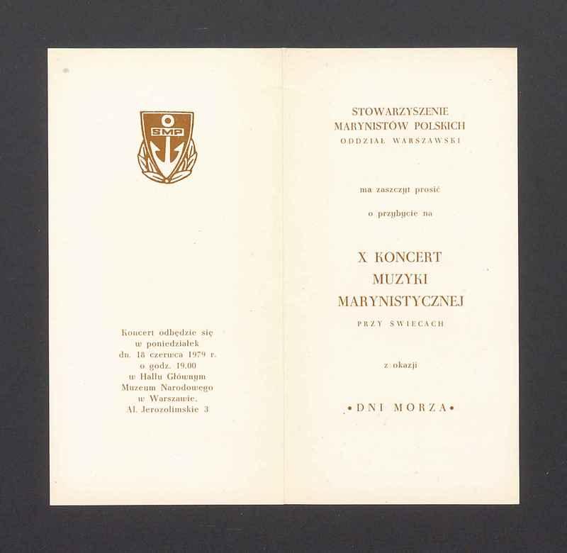 Zaproszenie na X Koncert Muzyki Marynistycznej 