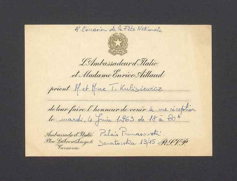 L'Ambassadeur d'Italie et Madame Enrico Aillaud [...]