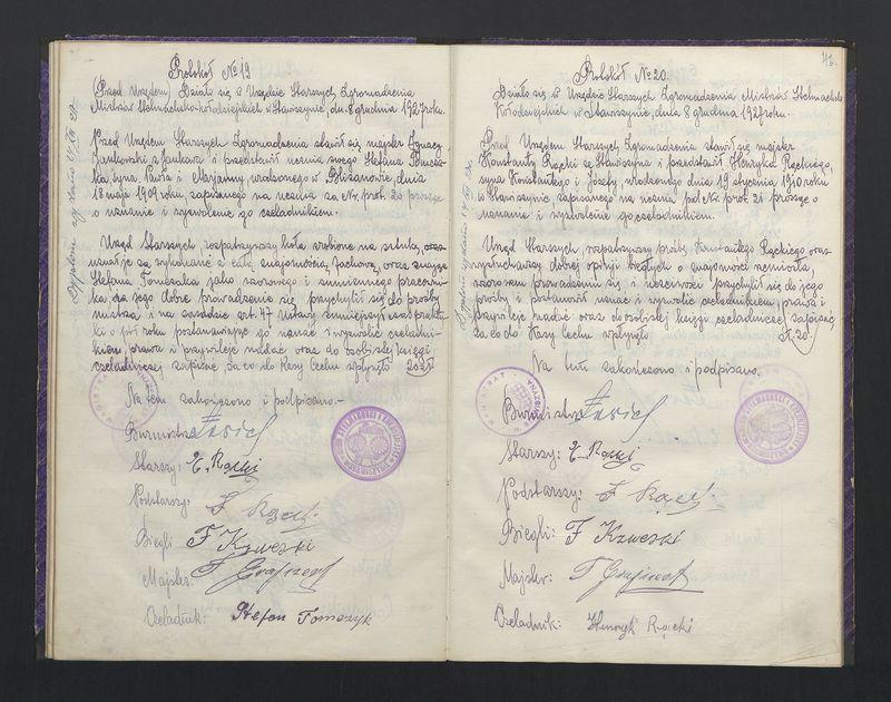 Księga wyzwolin mistrzów i czeladników cechu Stelmachowskiego w Stawiszynie