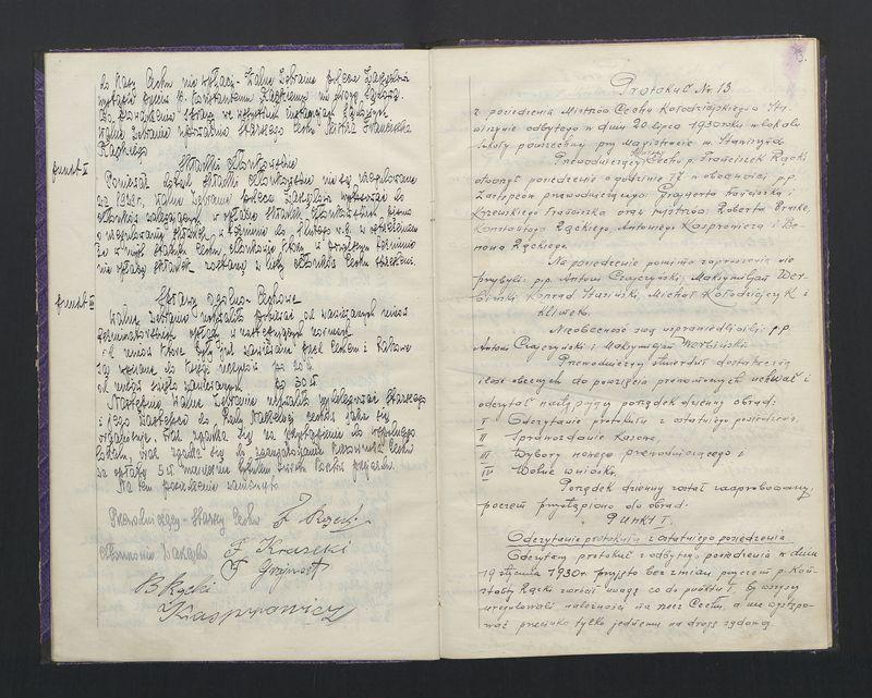 Księga protokołów ogólnego zebrania Cechu Stelmachowskiego w Stawiszynie