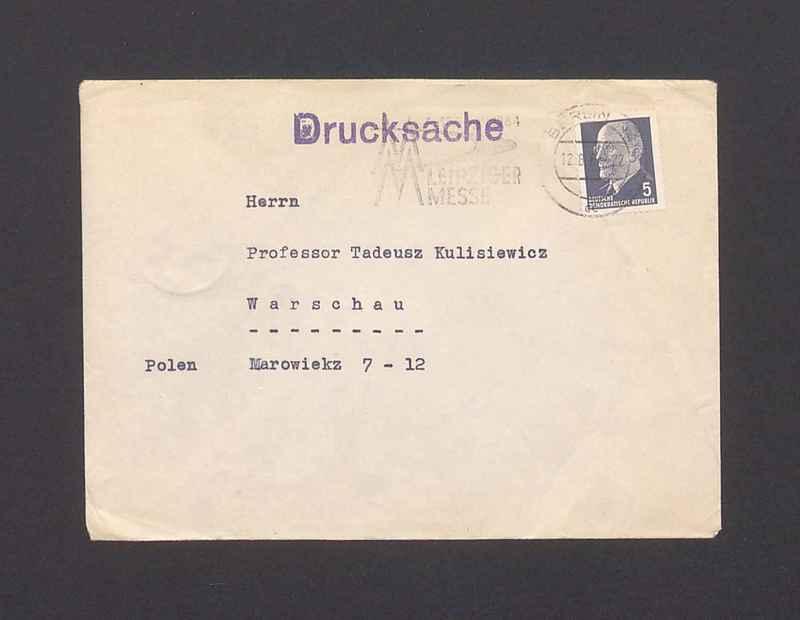 Koperta, nad. Deutsche Akademie der Kunste zu Berlin