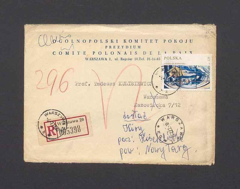 Koperta, nad. Ogólnopolski Komitet Pokoju