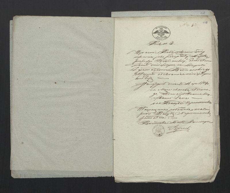 Wykaz Rezultatu z Rachunku Skrzynki Rzemieślniczej Zgromadzenia Bednarskiego Okręgu i Miasta Stawiszyna za lata  1838 - 1846 złożonego 