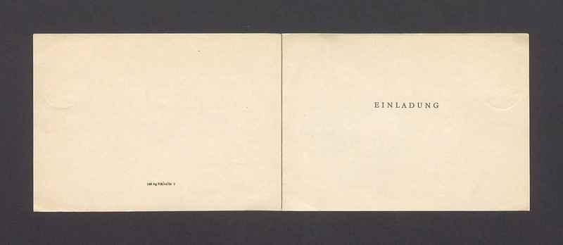 Einladung zur Eroffnung der Ausstelung des rumanischen Malers Corneliu Baba