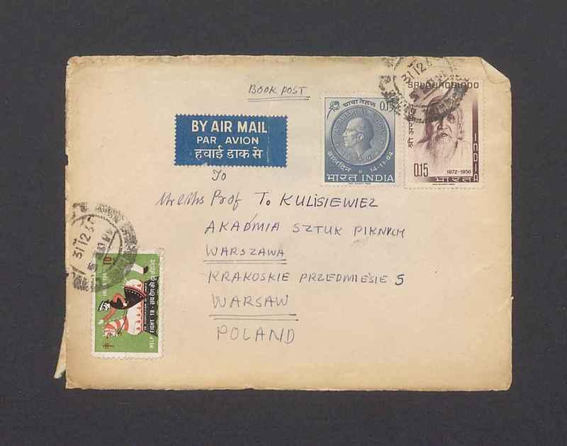 Koperta, adr. Mr. & Mrs. Prof. T. Kulisiewiez