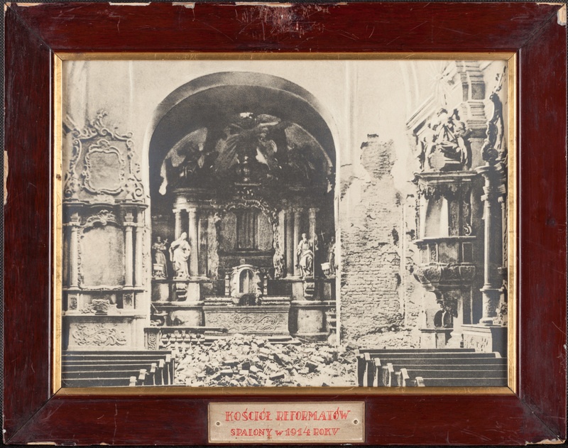 Kościół Reformatów spalony w 1914 roku 