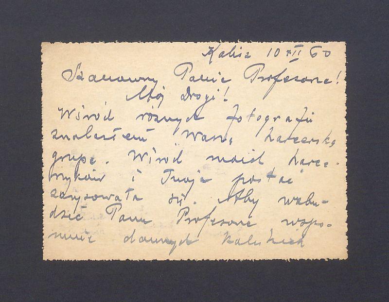 Szanowny Panie Profesorze! Mój Drogi [...]