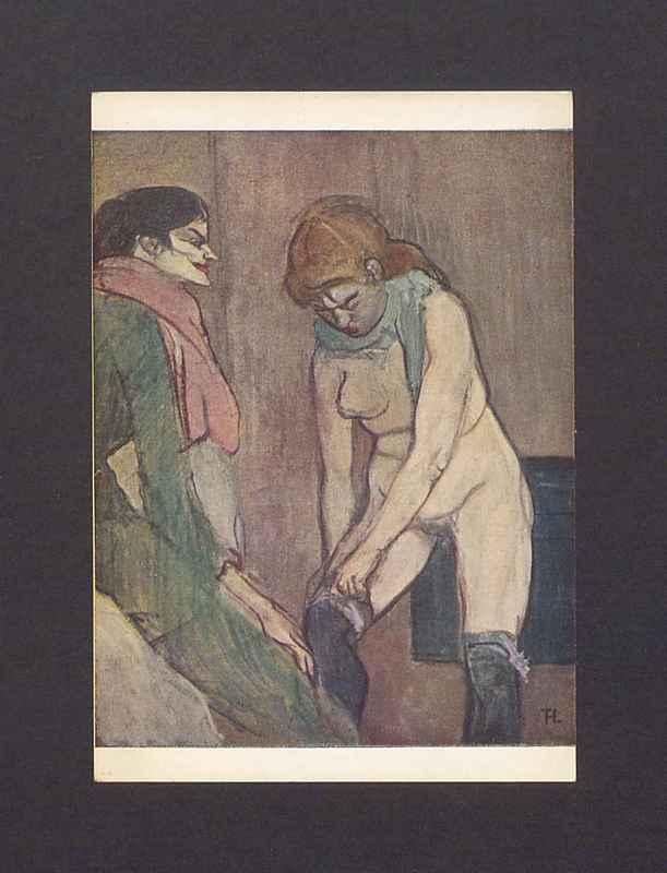 Femme ajustant son bas