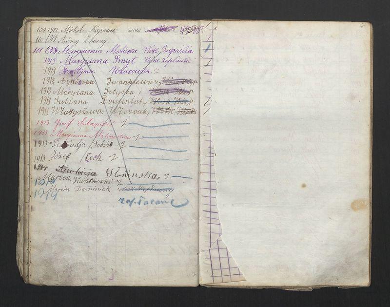 Książka Bractwa Dobrej Śmierci św. Walentego. Założona w roku 1881 przez ks. Teodora Meijera proboszcza parafii Stawiszyn