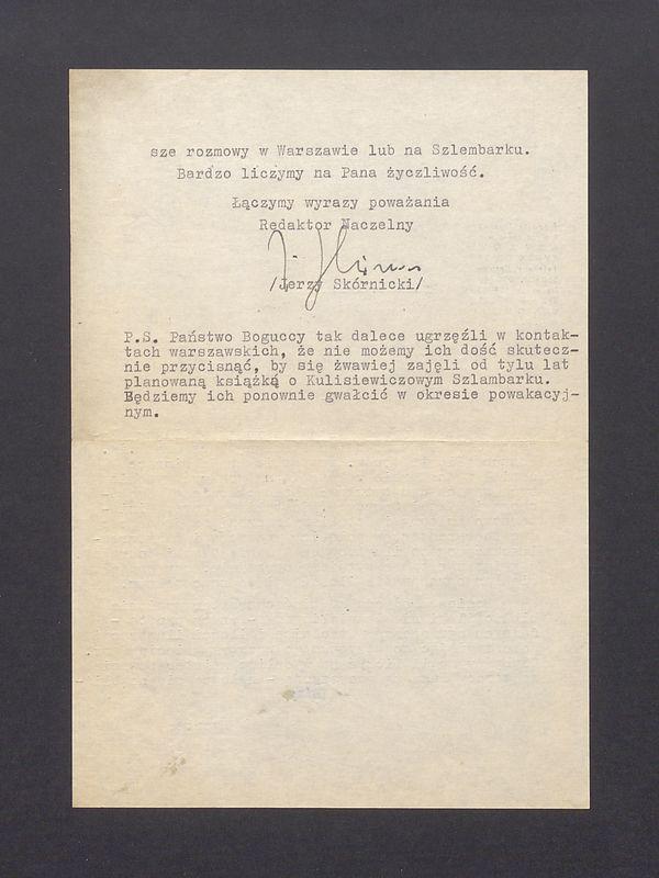 Szanowny Panie Profesorze [...]