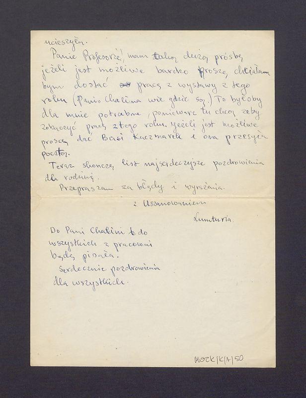 Kochany Profesorze [...]